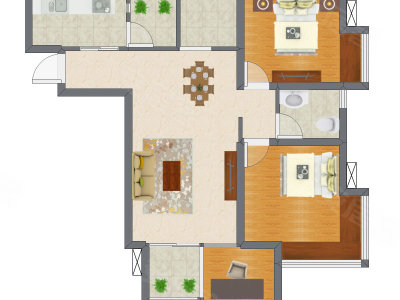 3室2厅 78.31平米户型图