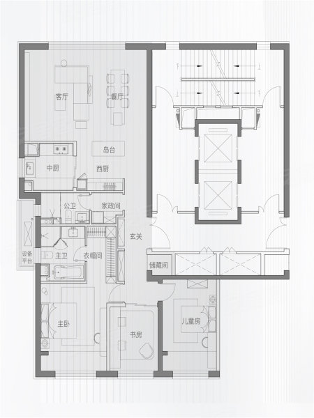 中海十里观澜3室2厅2卫189㎡南北260万