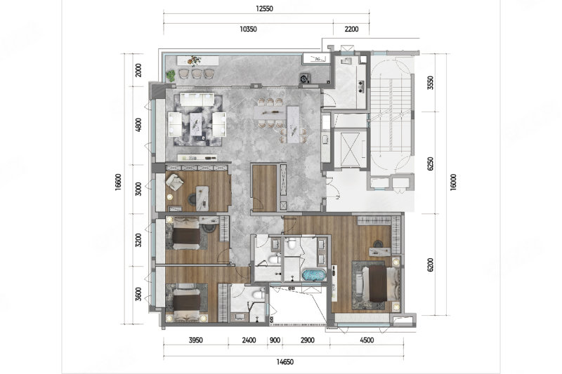 中粮天悦壹号4室2厅3卫220㎡南770万