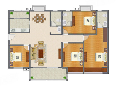 4室2厅 167.83平米