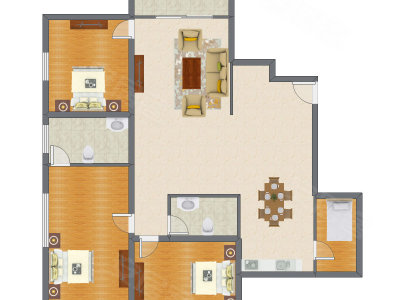 3室2厅 163.47平米