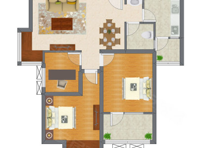 3室2厅 90.21平米