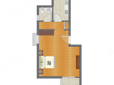 1室0厅 50.32平米