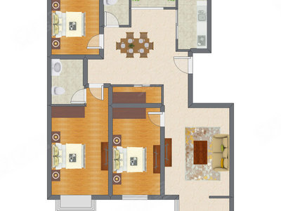 3室2厅 143.06平米