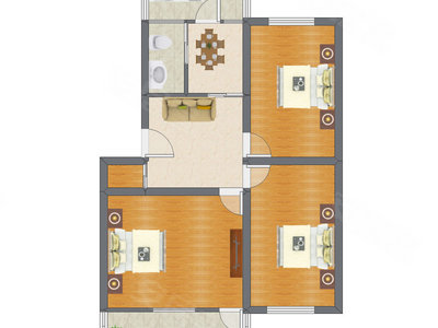 3室2厅 95.56平米