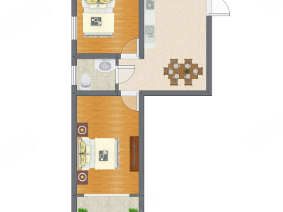 2室1厅 71.20平米户型图