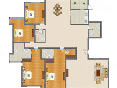 4室3厅 238.92平米