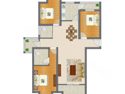 3室2厅 152.32平米