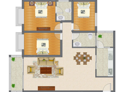 3室2厅 119.99平米