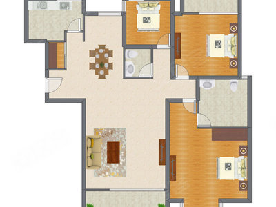 3室2厅 169.50平米