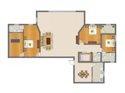 5室2厅 206.16平米