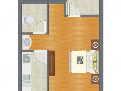 1室1厅 36.63平米