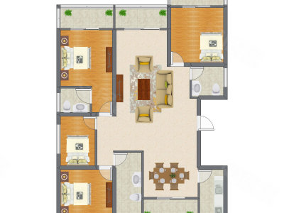 4室2厅 119.74平米