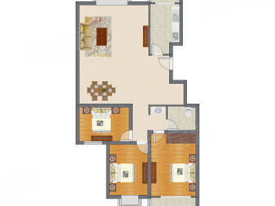 3室2厅 152.15平米