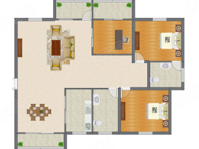 3室2厅 135.92平米