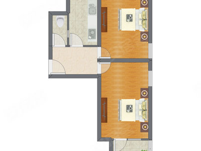 2室1厅 60.11平米