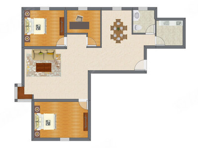 3室2厅 130.64平米