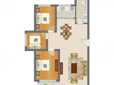 3室2厅 102.50平米