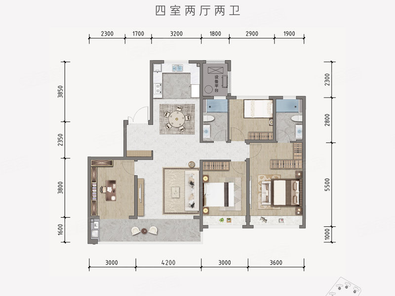 东厦滨江上品4室2厅2卫140㎡南308万