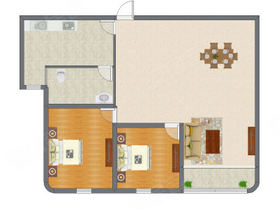 2室2厅 121.65平米