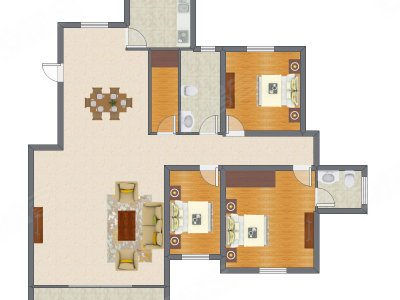 3室2厅 149.63平米