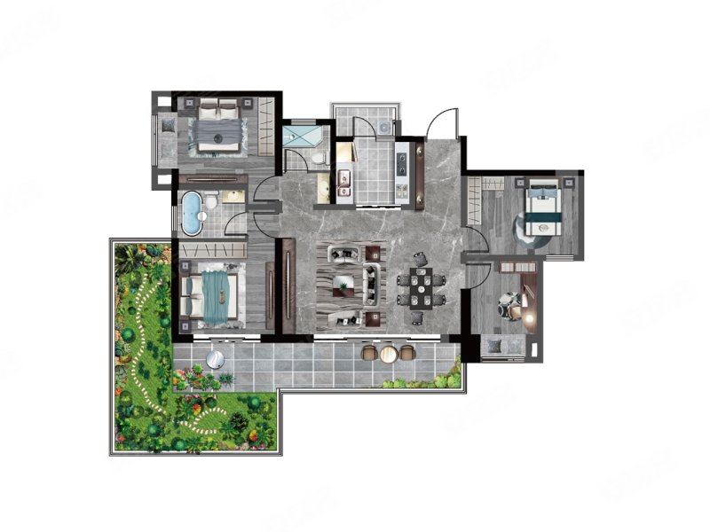 吾悦广场第四代住宅户户有庭院免费专车接送看房