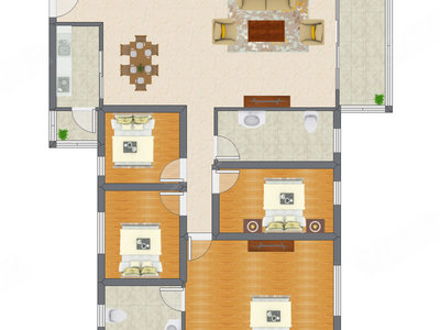 4室2厅 123.49平米