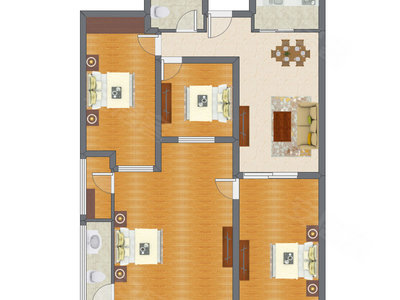 4室2厅 91.79平米