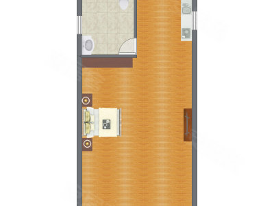 1室1厅 54.88平米