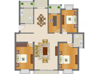 4室2厅 146.61平米
