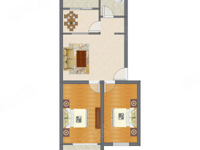 2室2厅 83.45平米