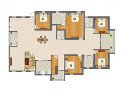 5室3厅 370.00平米