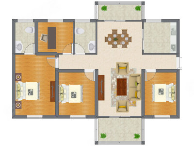 4室2厅 92.90平米