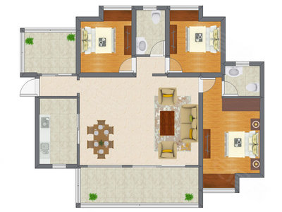 3室2厅 121.30平米
