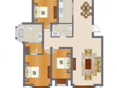 3室2厅 95.95平米