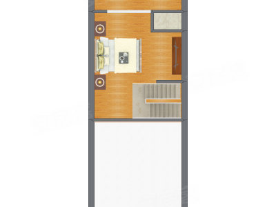 2室1厅 32.38平米户型图
