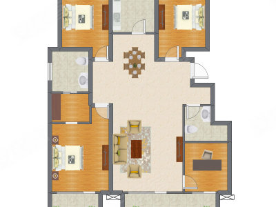 4室2厅 111.51平米