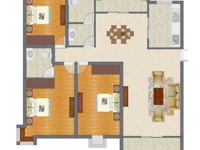 3室2厅 135.03平米