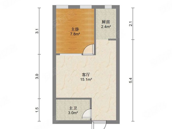 50平米廉租房户型图图片