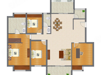 4室2厅 150.39平米