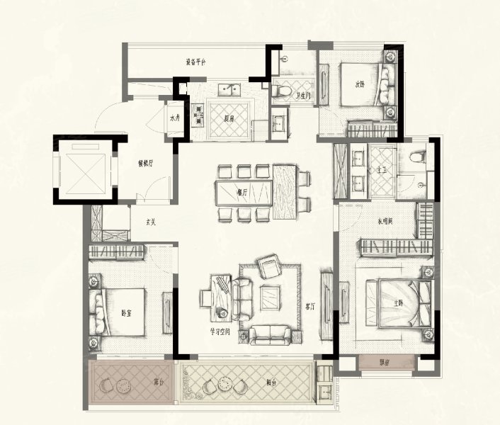 万达旁140平 团购198万高档多层电梯洋房