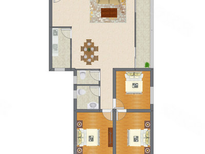 3室2厅 138.45平米户型图