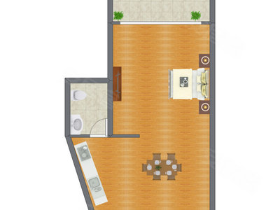 1室0厅 55.12平米