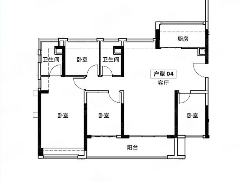 美的东樾湾(新房)4室2厅2卫128㎡南333万