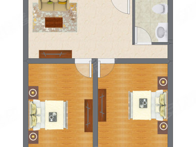 2室1厅 82.96平米