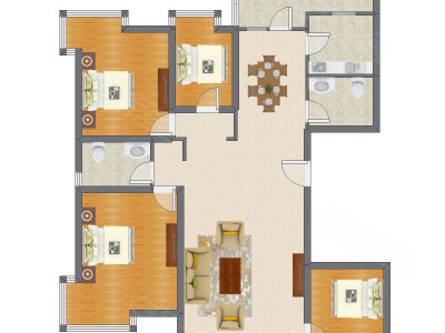4室2厅 163.30平米