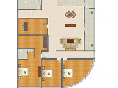 4室2厅 300.00平米户型图