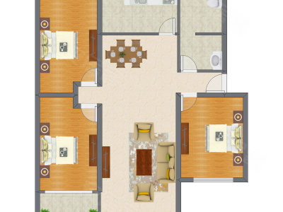 3室2厅 131.52平米