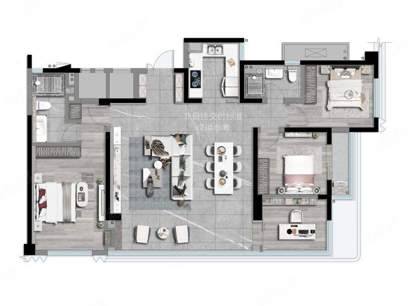 北京路同德旁 超豪华智能家装 大平层 昆明汤城一品,美的北京路9号
