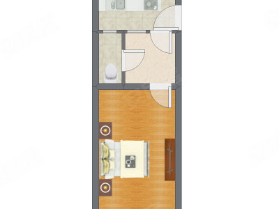1室1厅 28.70平米